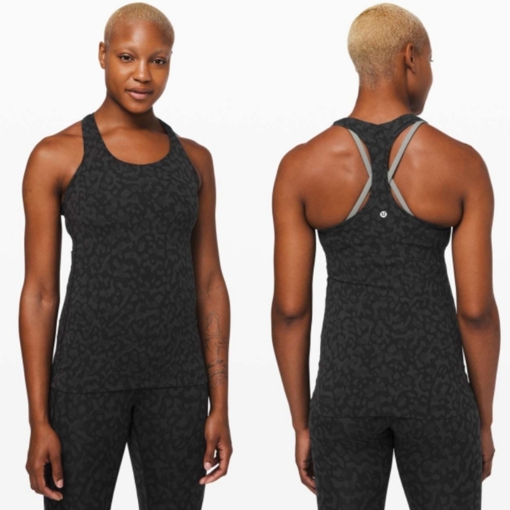 Lululemon Cool Racerback Tank Top II Nulu Formation, Camo Deep Coal Multi